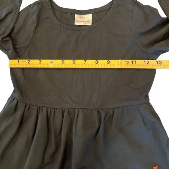 Hanna Andersson Ballet Dancers Dress 120 Girls size 6-7 Black with ballerinas - Picture 7 of 8